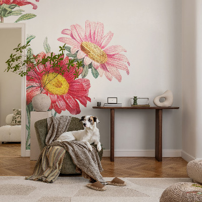 Fototapet på mål med et delikat blomsterprint