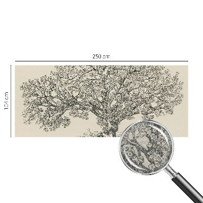 Fototapet på mål med træillustration