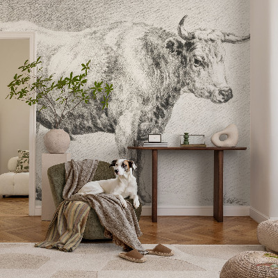 Modern fototapet med motiv af en tyreblyant