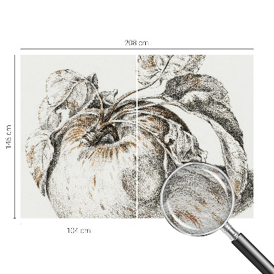 Høj kvalitet fototapet Æbleblade