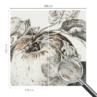 Høj kvalitet fototapet Æbleblade