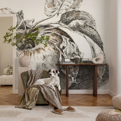 Høj kvalitet fototapet Æbleblade