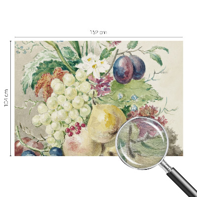 Stor fototapet Blomster og frugter