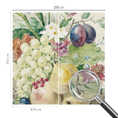 Stor fototapet Blomster og frugter