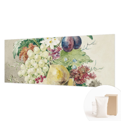 Stor fototapet med blomstermotiv og frugtmotiv