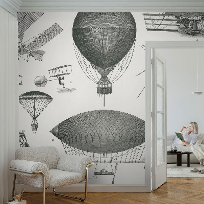Foto tapet med motiv af luftfartens historie