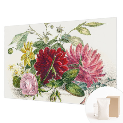 Vlies fototapet med motiv af en blomsterbuket