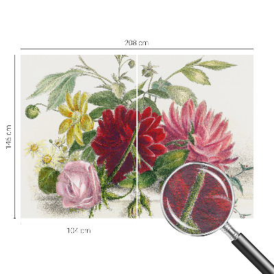 Vlies fototapet med motiv af en blomsterbuket