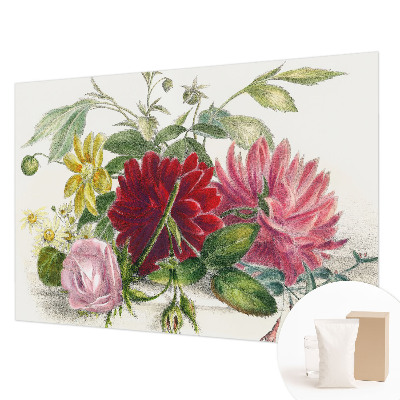 Vlies fototapet med motiv af en blomsterbuket