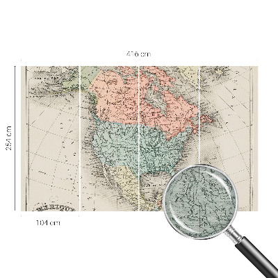 Non-woven fototapet Historisk kort