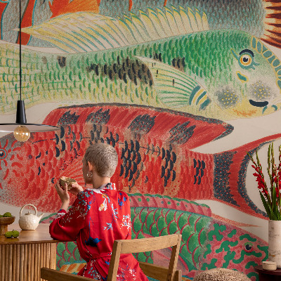 Fototapet stue Eksotiske fisk