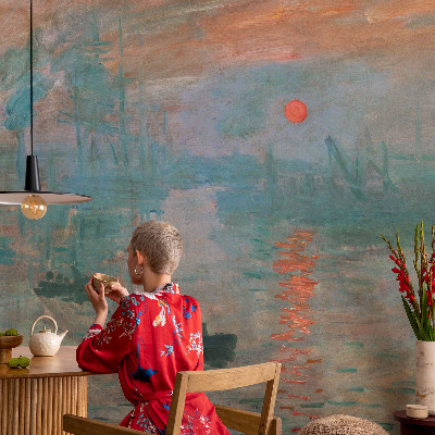 Fototapet til børn med motiv af et havnelandskab
