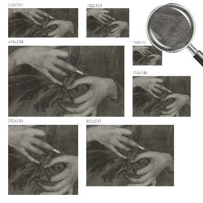 Fotovæg soveværelse Hændernes materiale