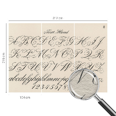 Fototapet på mål Kalligrafisk skrift