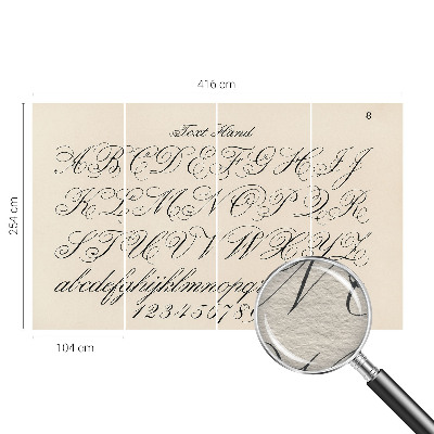 Fototapet på mål Kalligrafisk skrift