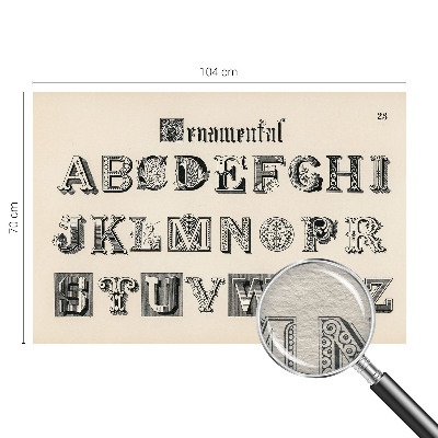 Stor fototapet Dekorative bogstaver