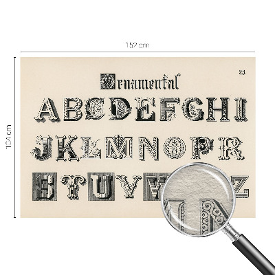 Stor fototapet Dekorative bogstaver