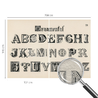 Stor fototapet Dekorative bogstaver