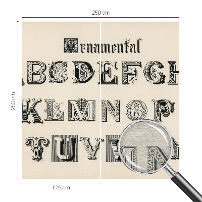 Stor fototapet Dekorative bogstaver