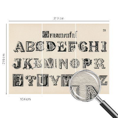 Stor fototapet Dekorative bogstaver