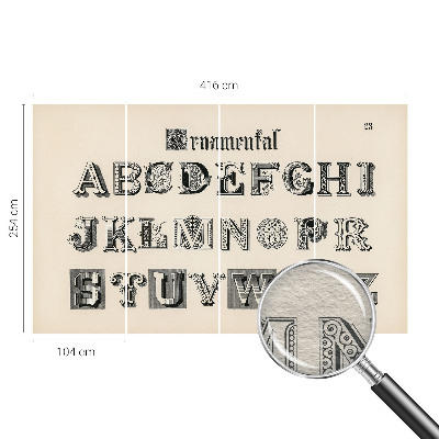 Stor fototapet Dekorative bogstaver