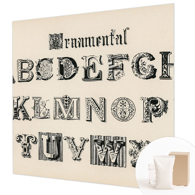 Stor fototapet med dekorative bogstaver