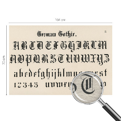 3D fototapet Gotiske bogstaver