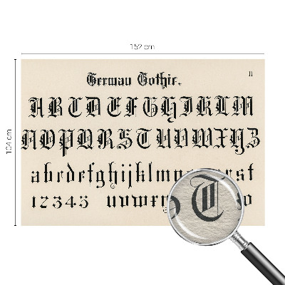 3D fototapet Gotiske bogstaver