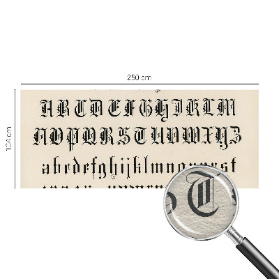 3D fototapet Gotiske bogstaver