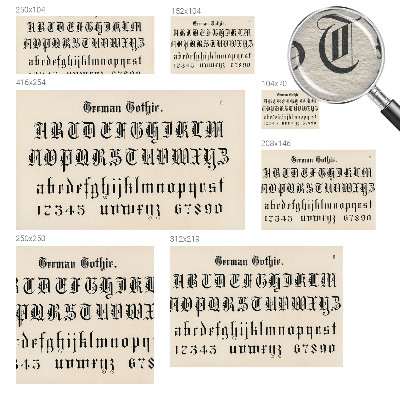 3D fototapet Gotiske bogstaver