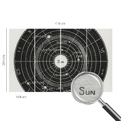 Vlies fototapet med motiv af et kosmisk diagram