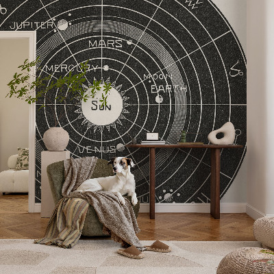 Vlies fototapet med motiv af et kosmisk diagram
