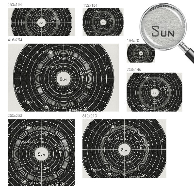 Vlies fototapet med motiv af et kosmisk diagram