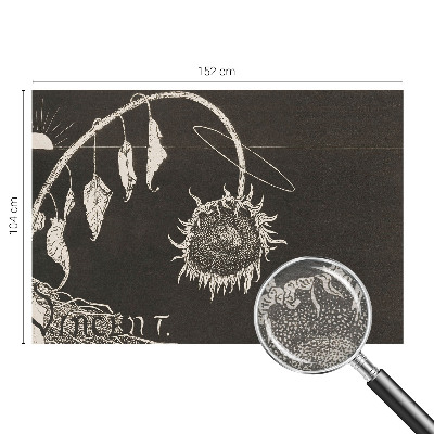 Tapet væg Nostalgisk solsikke