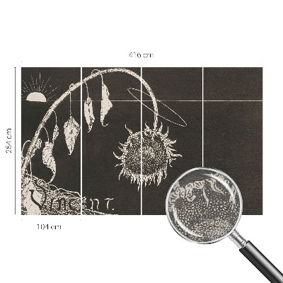 Tapet væg Nostalgisk solsikke