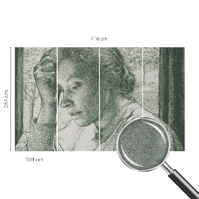 Væg tapet Reflekterende kvinde