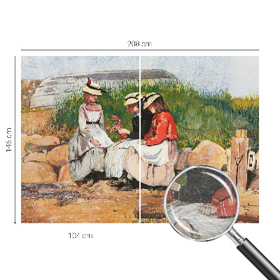 Fotovæg stue Sommerferie