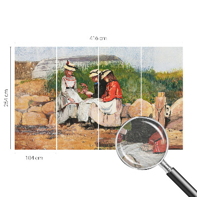 Fotovæg stue Sommerferie