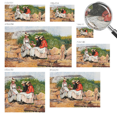 Fotovæg stue Sommerferie