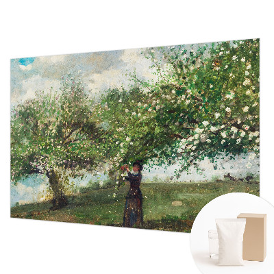 Fotovæg soveværelse Forårsscene