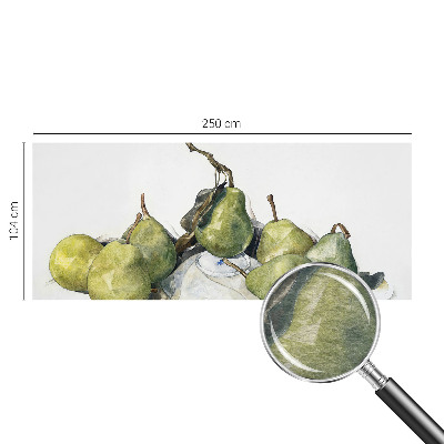 Modern fototapet med akvarelmotiv af pærer