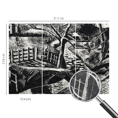 3D fototapet Arkitektonisk landskab