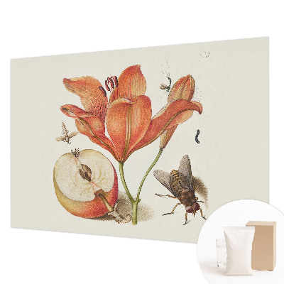 Fotovæg soveværelse Botanisk illustration