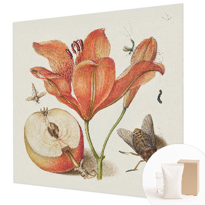 Fotovæg soveværelse Botanisk illustration