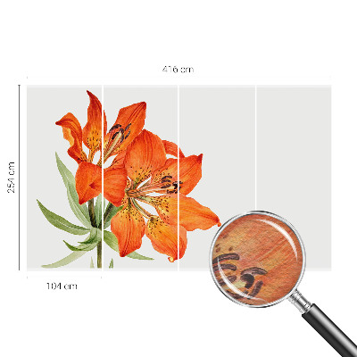 Fototapet på mål med motiv af en orange lilje