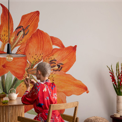 Fototapet på mål Orange lilje