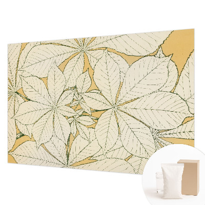 Stor fototapet Kastanjeblade