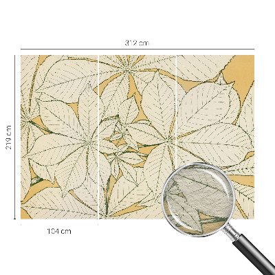 Stor fototapet Kastanjeblade