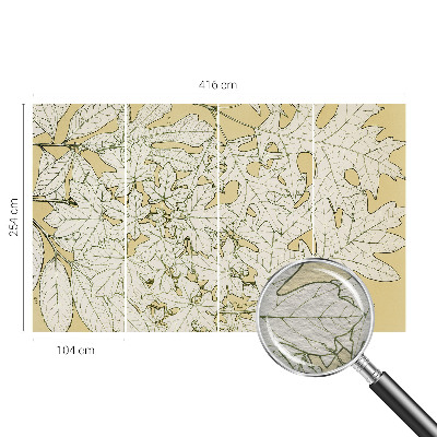 Høj kvalitet fototapet Træblade