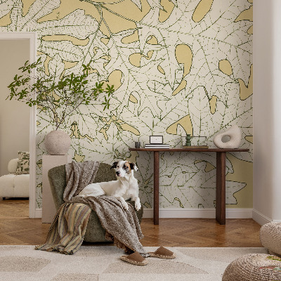 Høj kvalitet fototapet Træblade